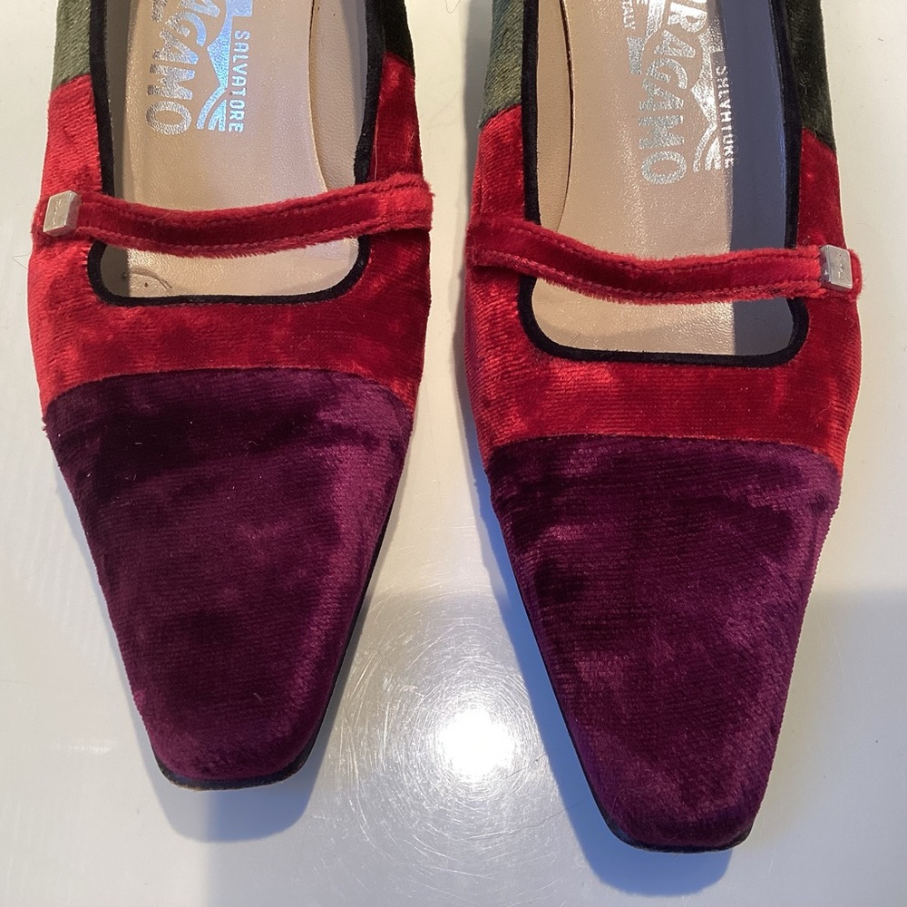 Salvatore Ferragamo Multicolor Patchwork Heels - image 3